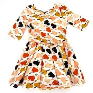 Girls DotDot Smile Hearts Swing Dress Size 2 Adorable